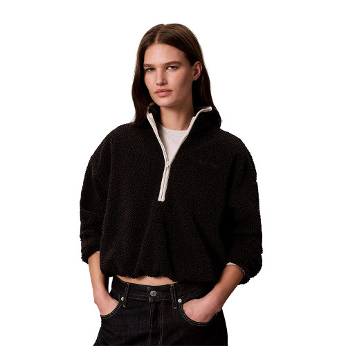 Calvin Klein Γυναικεία μπλούζα Sherpa Quarter Zip Sweatshirt